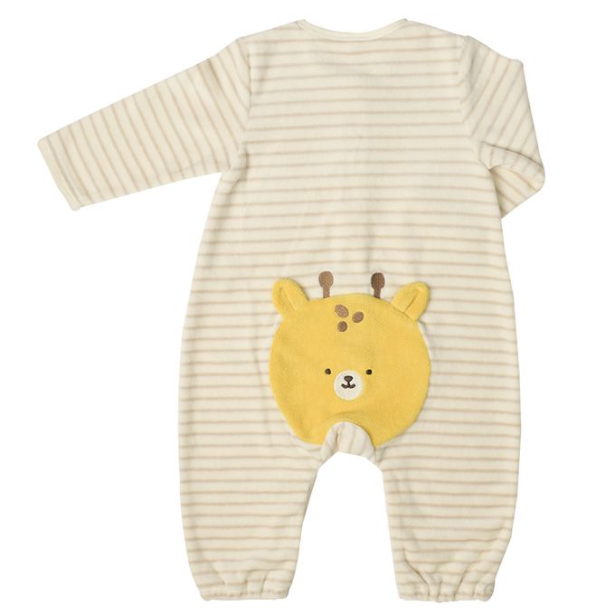 akachan honpo - 長袖兔裝-動物造型屁屁-灰色