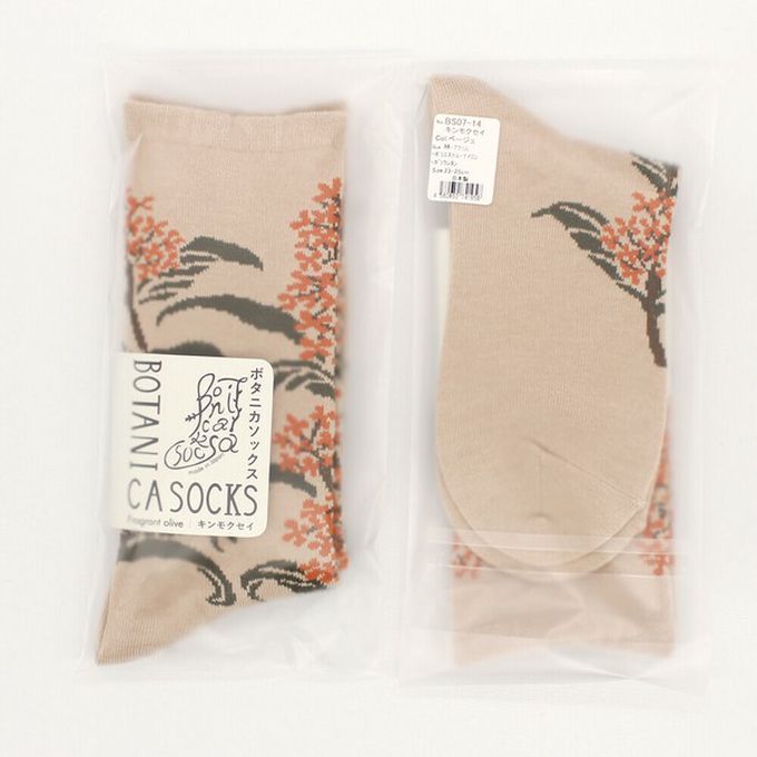 日本女裝代購 - 日本製 唯美花卉風長襪-香橄欖-淺棕 (23-25cm)