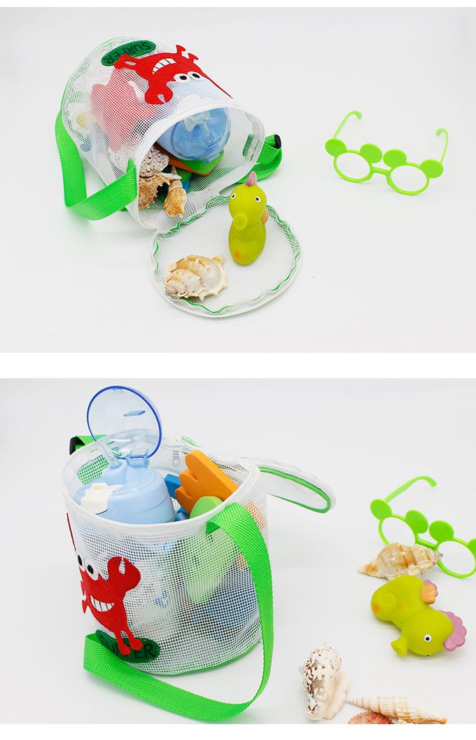 立體造型兒童斜背玩沙包/水桶包-小魚-粉色 (17x15cm)