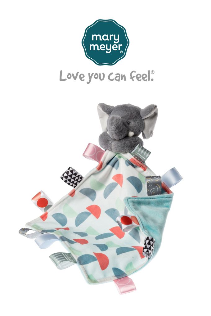 美國 MaryMeyer 蜜兒 - 抱抱標籤安撫巾-灰灰象
