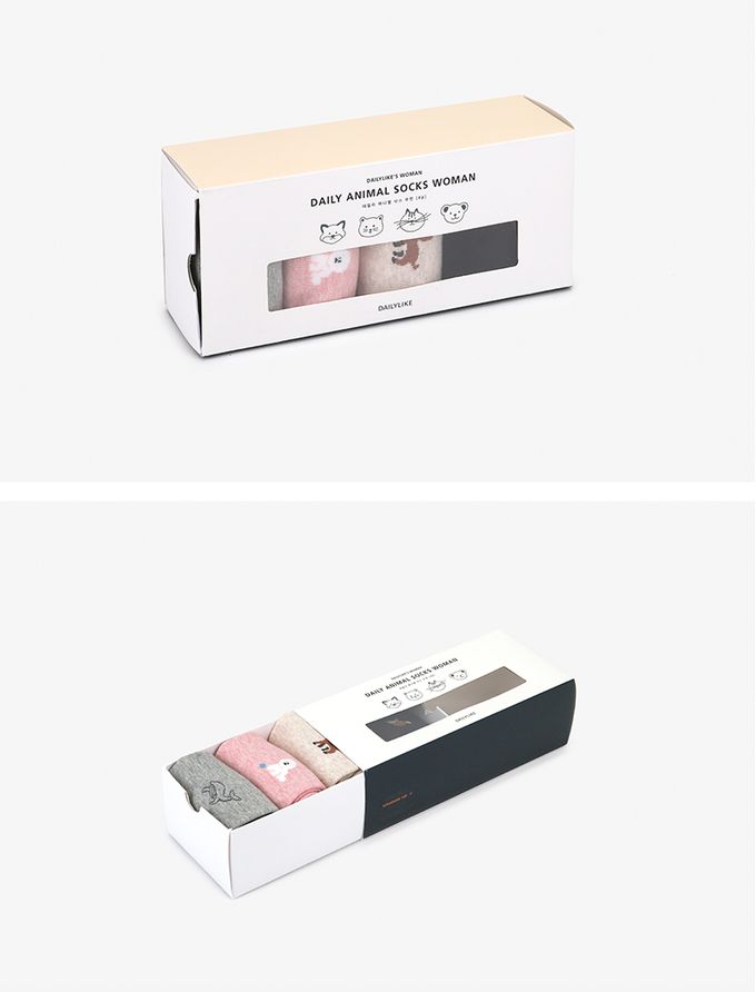 韓國 Daily Like - 女用襪子/中筒襪4入組-2 (220~250mm)
