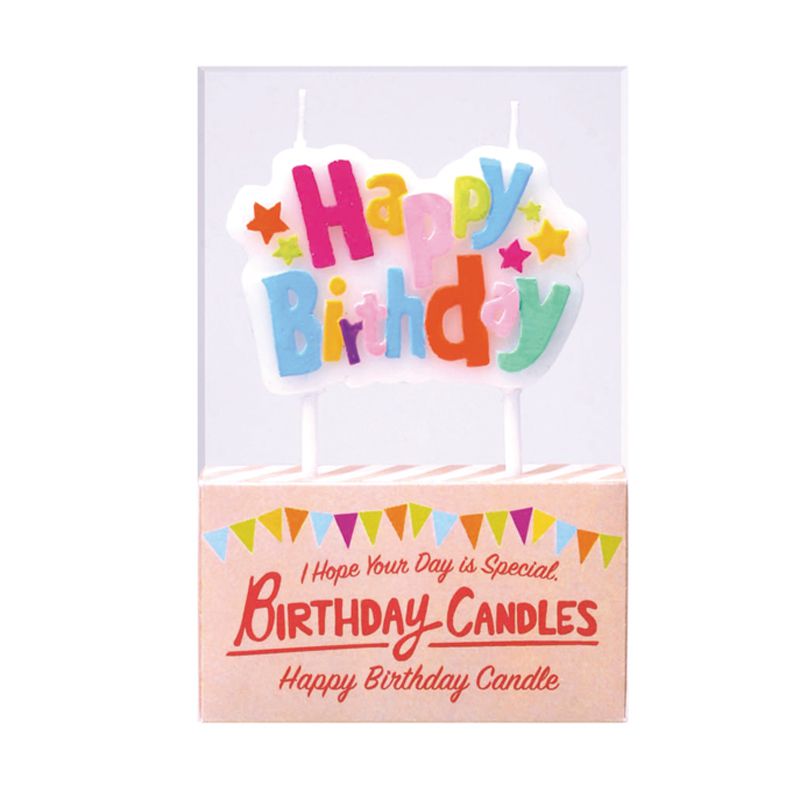 akachan honpo - 生日蛋糕用蠟燭-彩色-1個