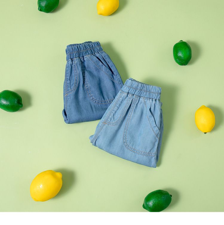 個性束口長褲-深藍色