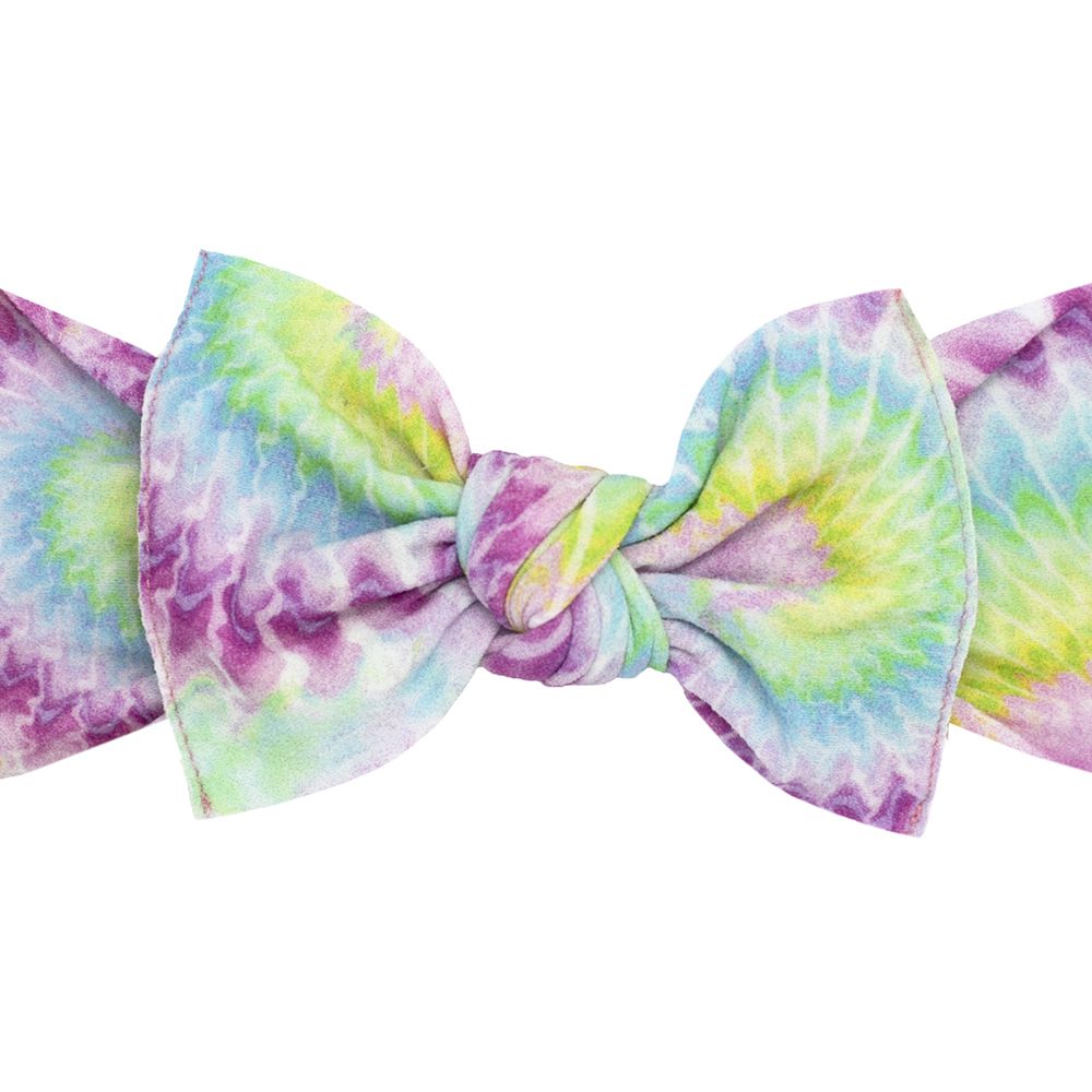 美國baby bling - 純手工極優雅細緻輕柔微彈性/毫無束縛感蝴蝶結髮帶/髮飾_印花經典款-紫色搖滾