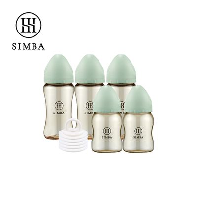 Simba 小獅王辛巴 - NO.1蘊蜜鉑金儲乳瓶套組-新生適用-綠沐
