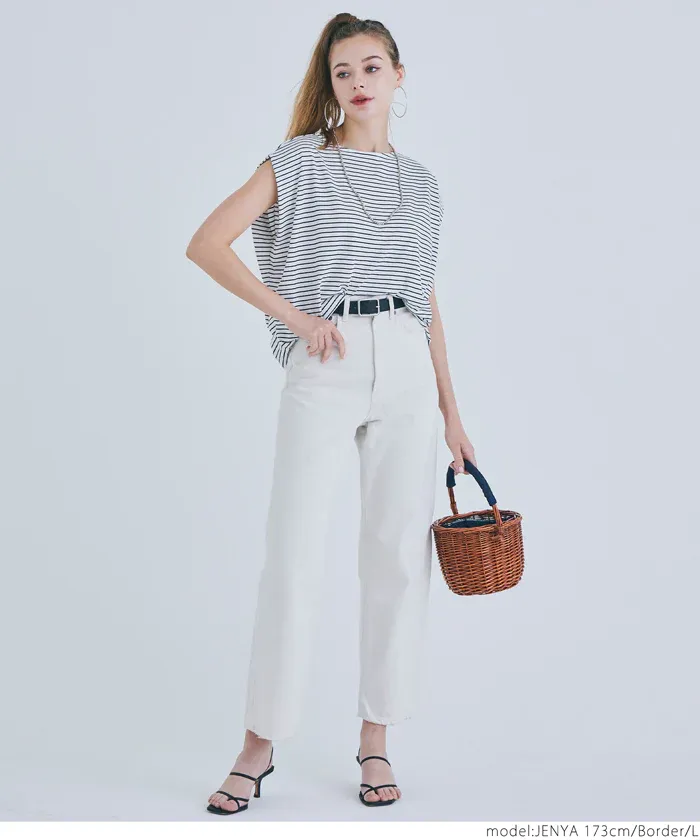 日本 COCA - 超顯瘦百搭法式袖上衣-黑