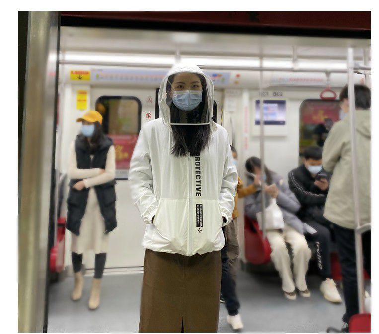 防風連帽外套(面罩可拆)-防水升級款-黑色-(非醫療用品)