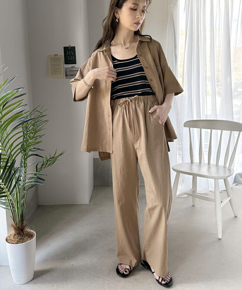 日本 Classical Elf - 純棉慵懶感美腿寬褲-摩卡