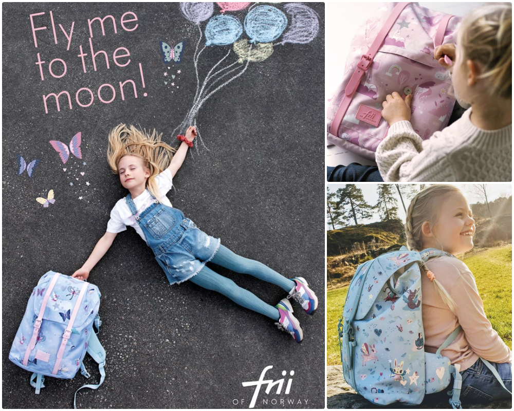 挪威Frii - 輕量護脊書包-怪獸足球灰 (22L)