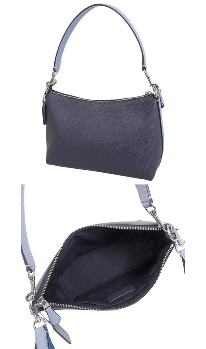 COACH - 馬車LOGO皮革兩用包-藍