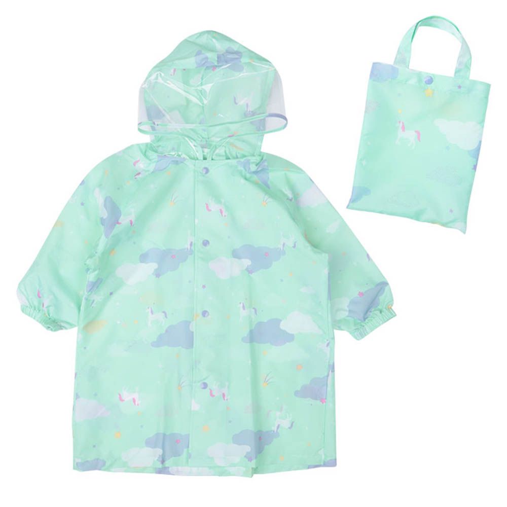 雨衣-獨角獸-淺綠色