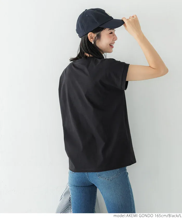 日本 COCA - 100%美國棉厚磅短袖上衣-V領-白