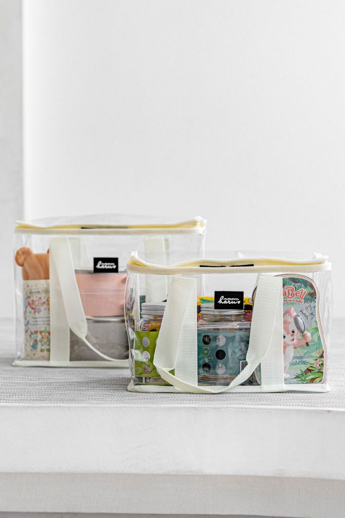 HARUhonpo 小晴天本舖 - 寶可樂收袋-好提便當袋-月球灰(透明)-M