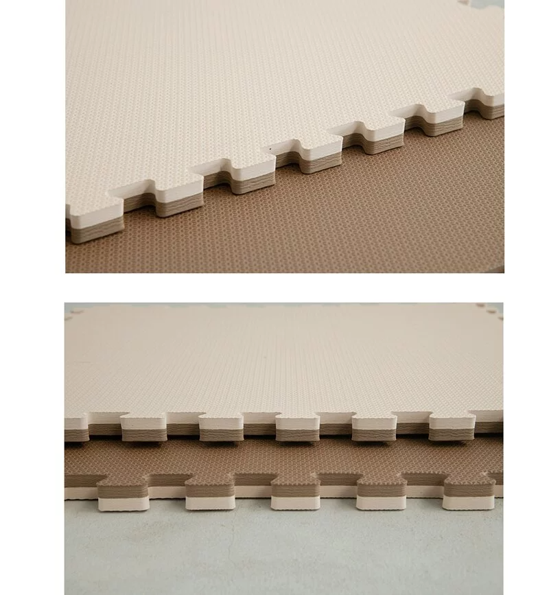 Pato.Pato - Hipopo方塊遊樂圍欄+雙色地墊安心組-可可&奶茶-圍欄6入(L型x4+I型x2)＋60x60x2cm地墊6片(附贈邊條x12)