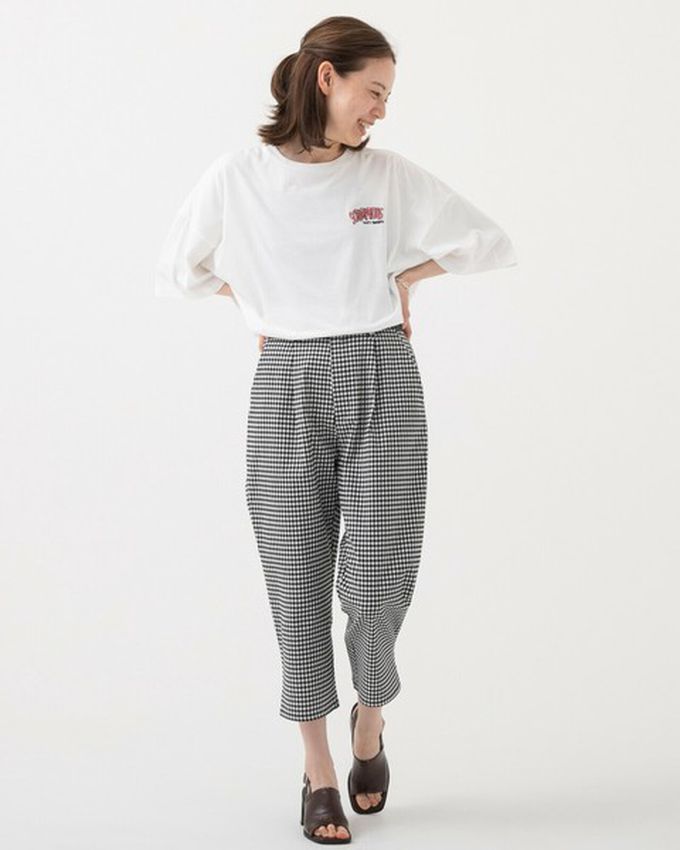 日本 gleam - 美式復古糖果印花寬大風短袖T恤-黃