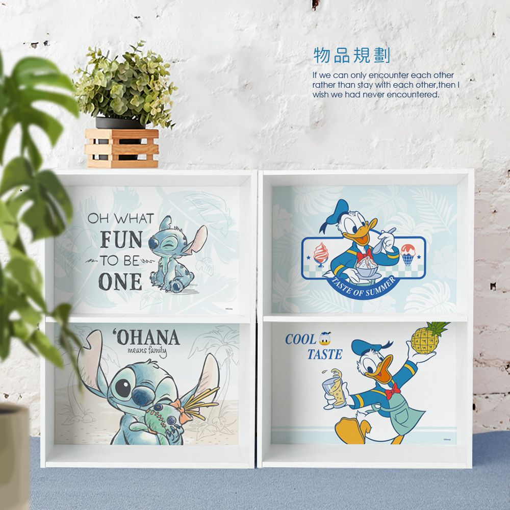 迪士尼 Disney  【唐老鴨冰品】 雙層收納空櫃 二層櫃 雙層櫃 收納櫃 書櫃 木櫃
