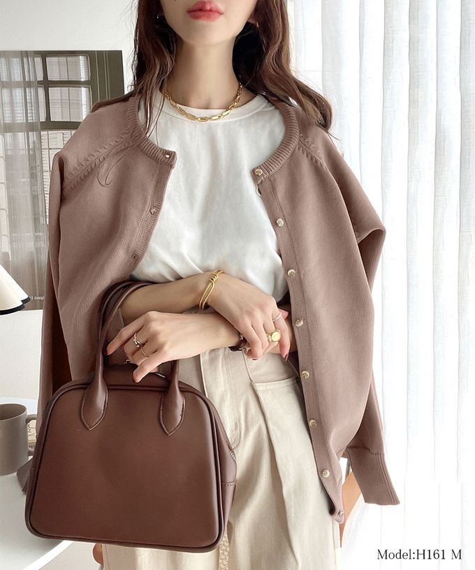 日本 Classical Elf - [必收款] 2WAY輕量百搭薄針織外套-咖啡