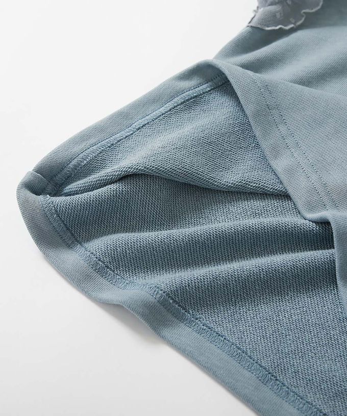 日本 devirock - 夢幻蕾絲拼接長袖上衣-象牙白