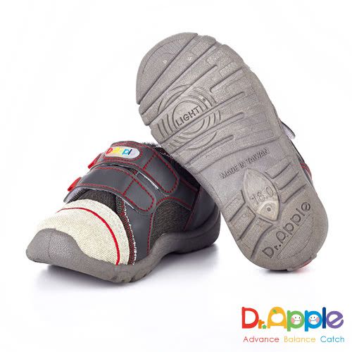 Dr. Apple - 機能童鞋-MIT微笑蘋果帥氣牛仔童鞋-灰