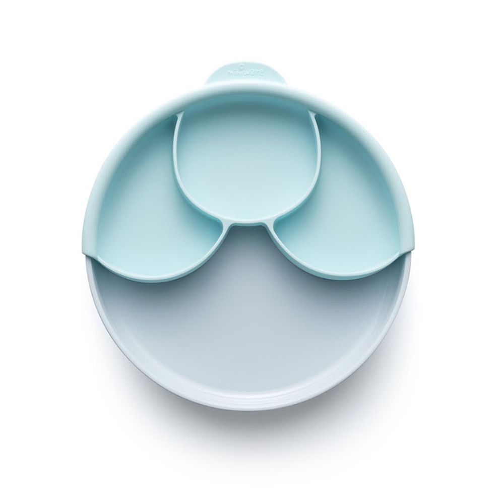 美國 Miniware - 天然聚乳酸分隔餐盤組 - 寧靜海藍