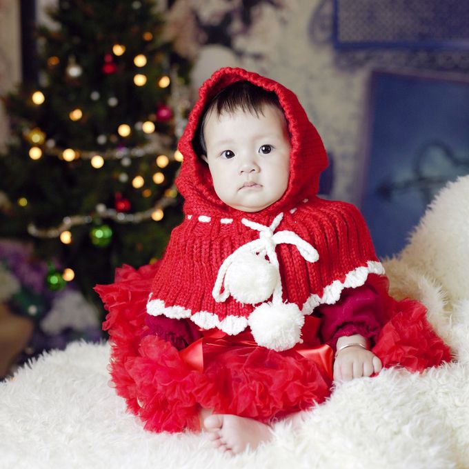 日安朵朵 - 女嬰童雪紡蓬蓬裙-小紅帽 (0-2歲(80cm))
