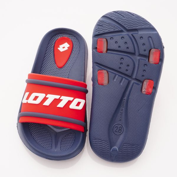 LOTTO - 童鞋-經典拖鞋(中童)-藍紅