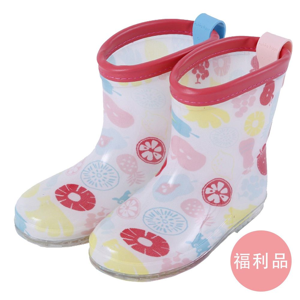 日本 kukka hippo - (福利品特價)小童雨鞋-水果世界 (19cm)
