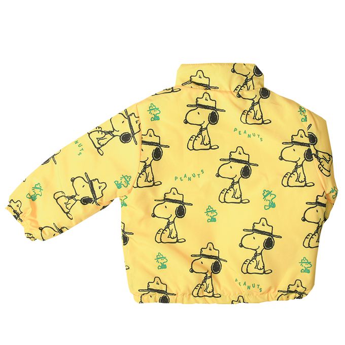 akachan honpo - 內裡刷毛夾克-史努比-黃色