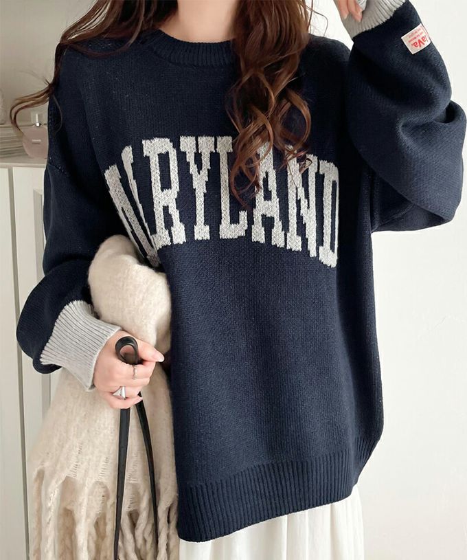 日本 Classical Elf - Java 前後2way袖配色厚針織上衣-棕