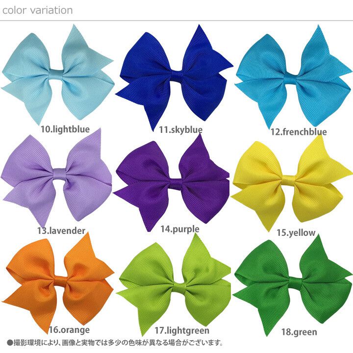 日本 Maison de Ravi - 浪漫蝴蝶結髮夾-星際灰 (小(長9.5cm))