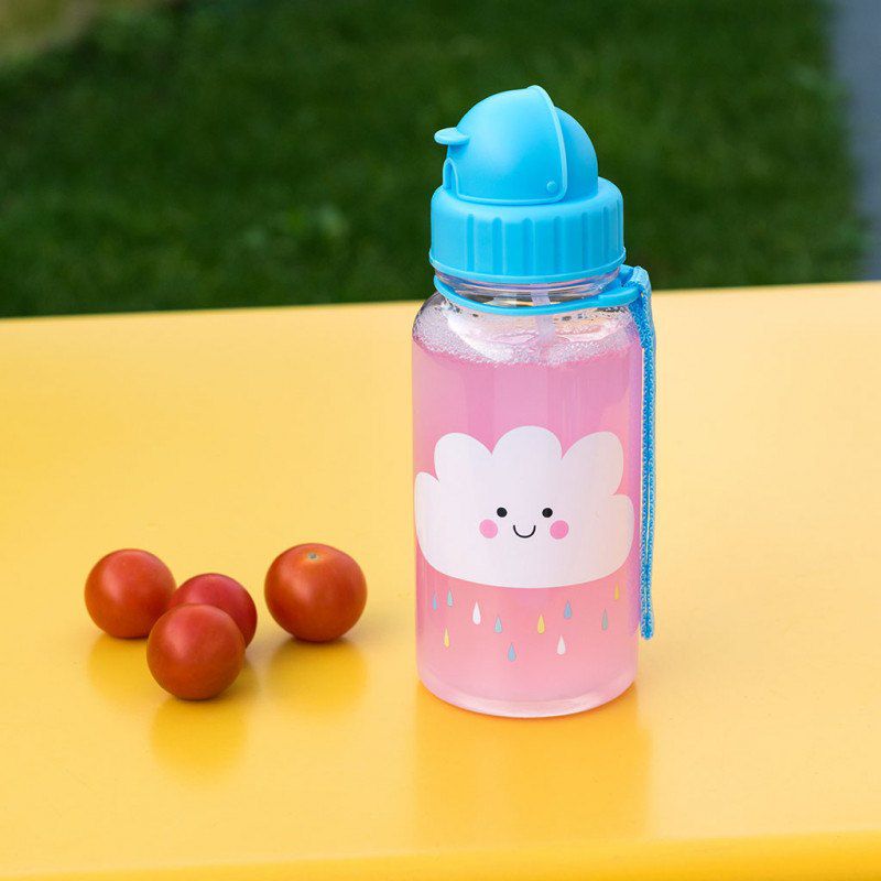 英國 Rex London - 兒童吸管水瓶-快樂雲(500ML)