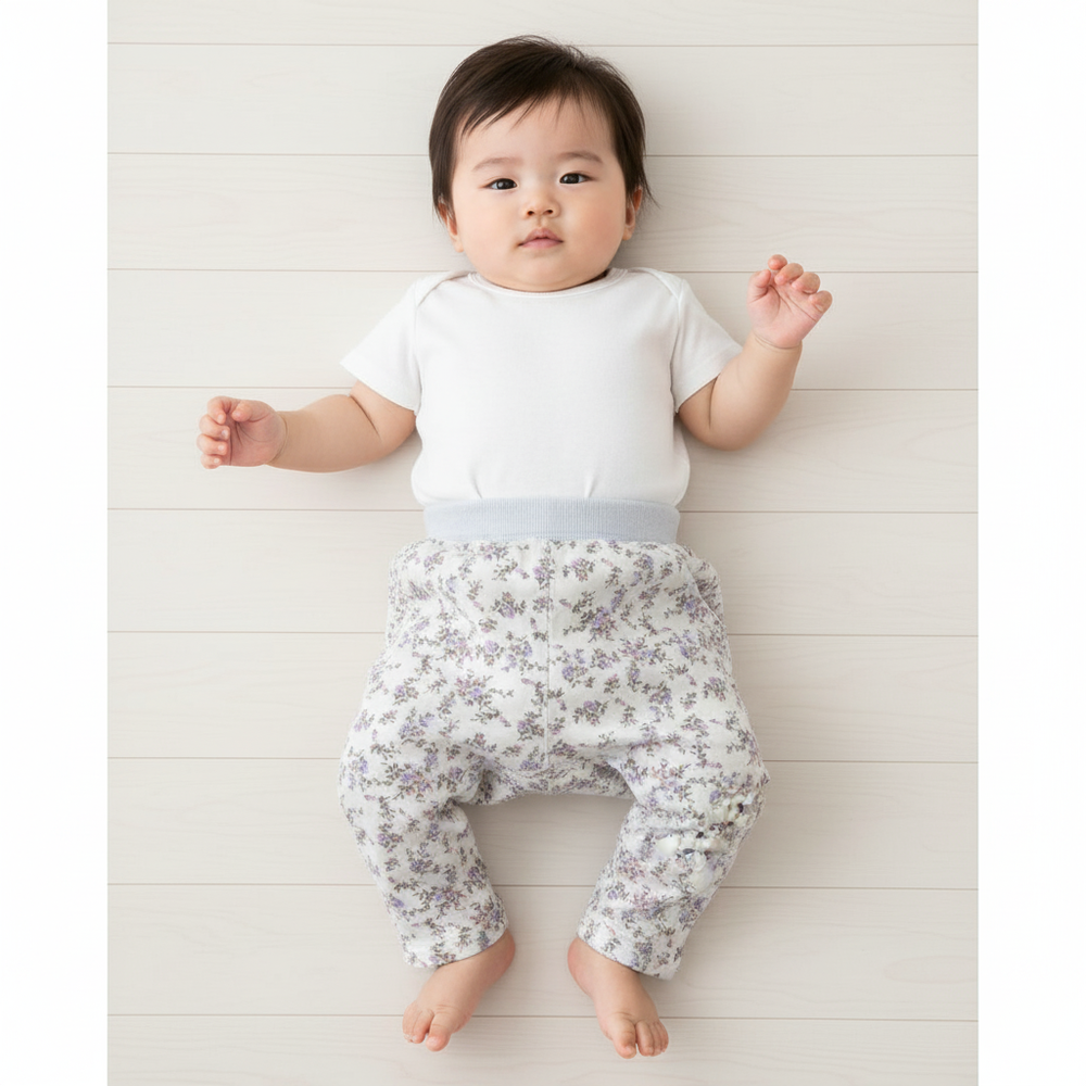 褲子-毛圈布-紫色