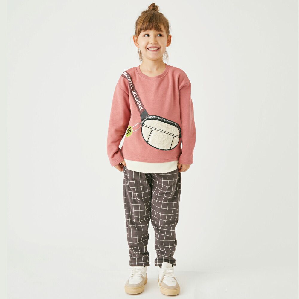 日本 evercloset - 絨毛小包裏起毛長袖上衣-象牙白