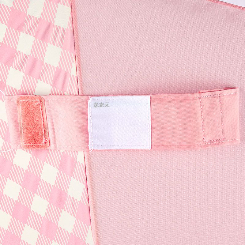 akachan honpo - 雨傘 圓弧狀傘珠-素面×格紋-粉紅色