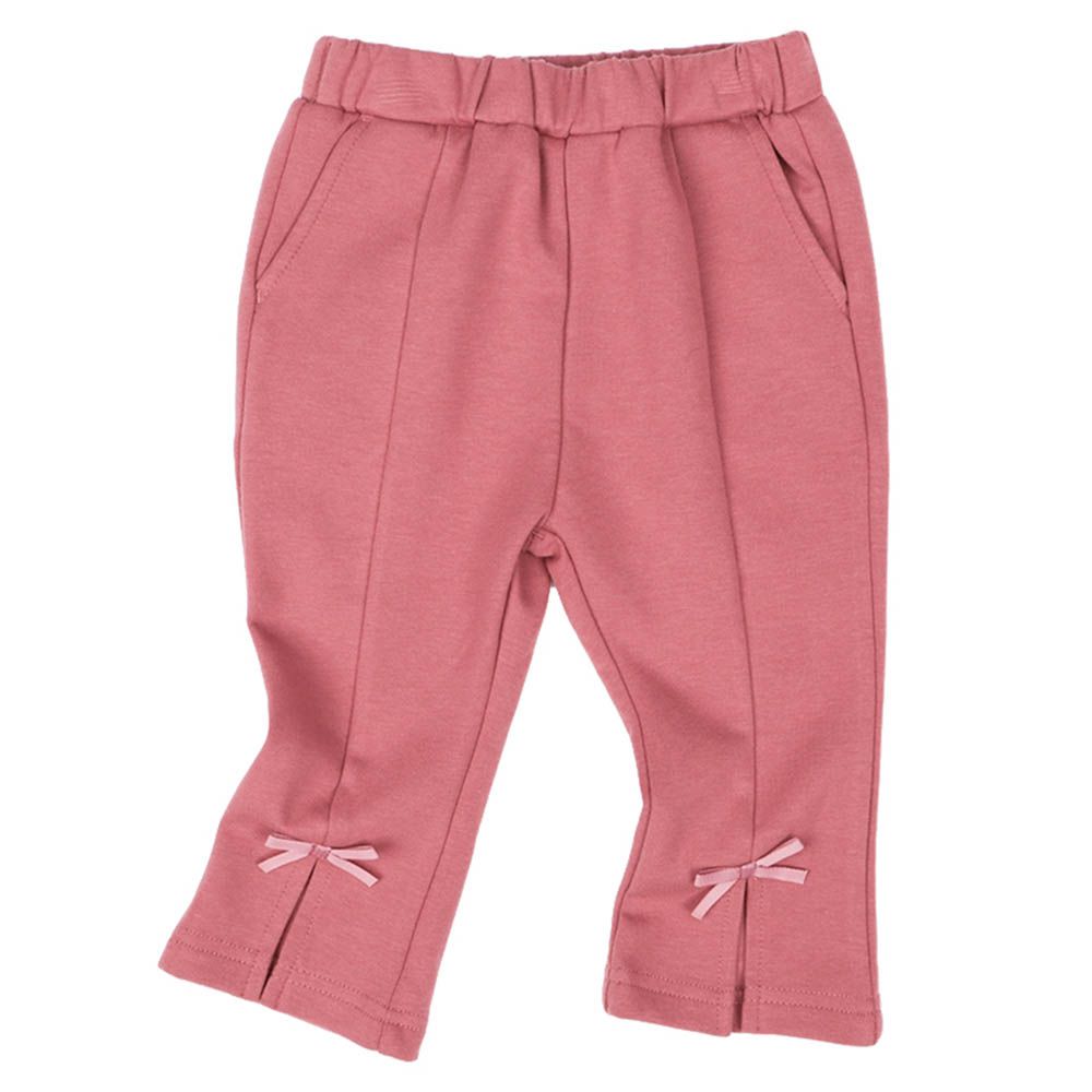 10分褲-褲腳開衩-粉紅色