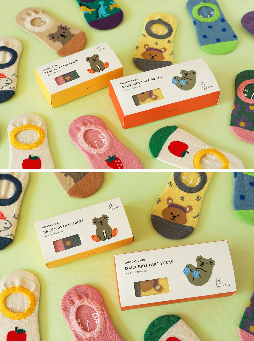 韓國 Daily Like - 兒童襪子/船型襪6入組-2