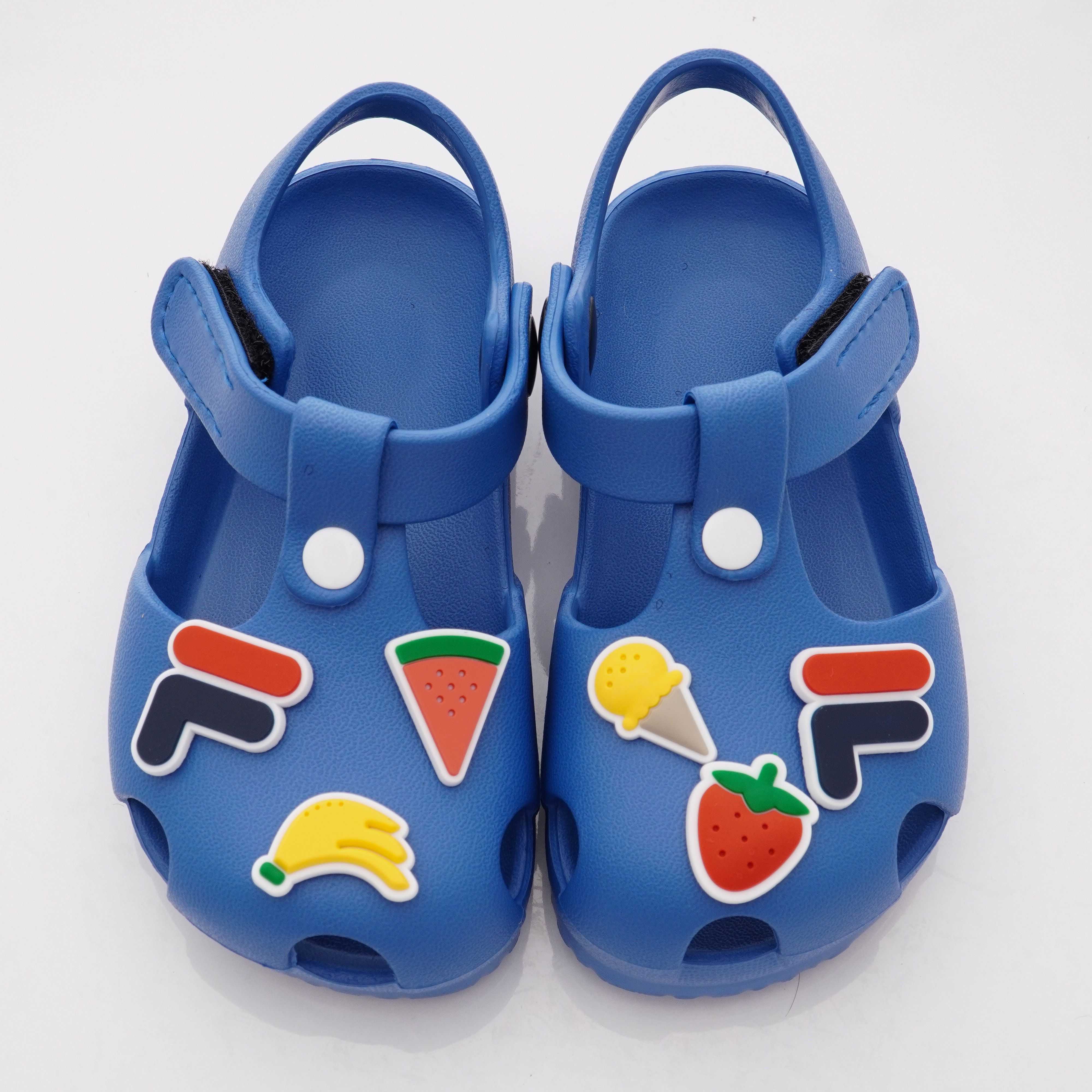 FILA - 護趾水果造型涼鞋款(小童段)-藍