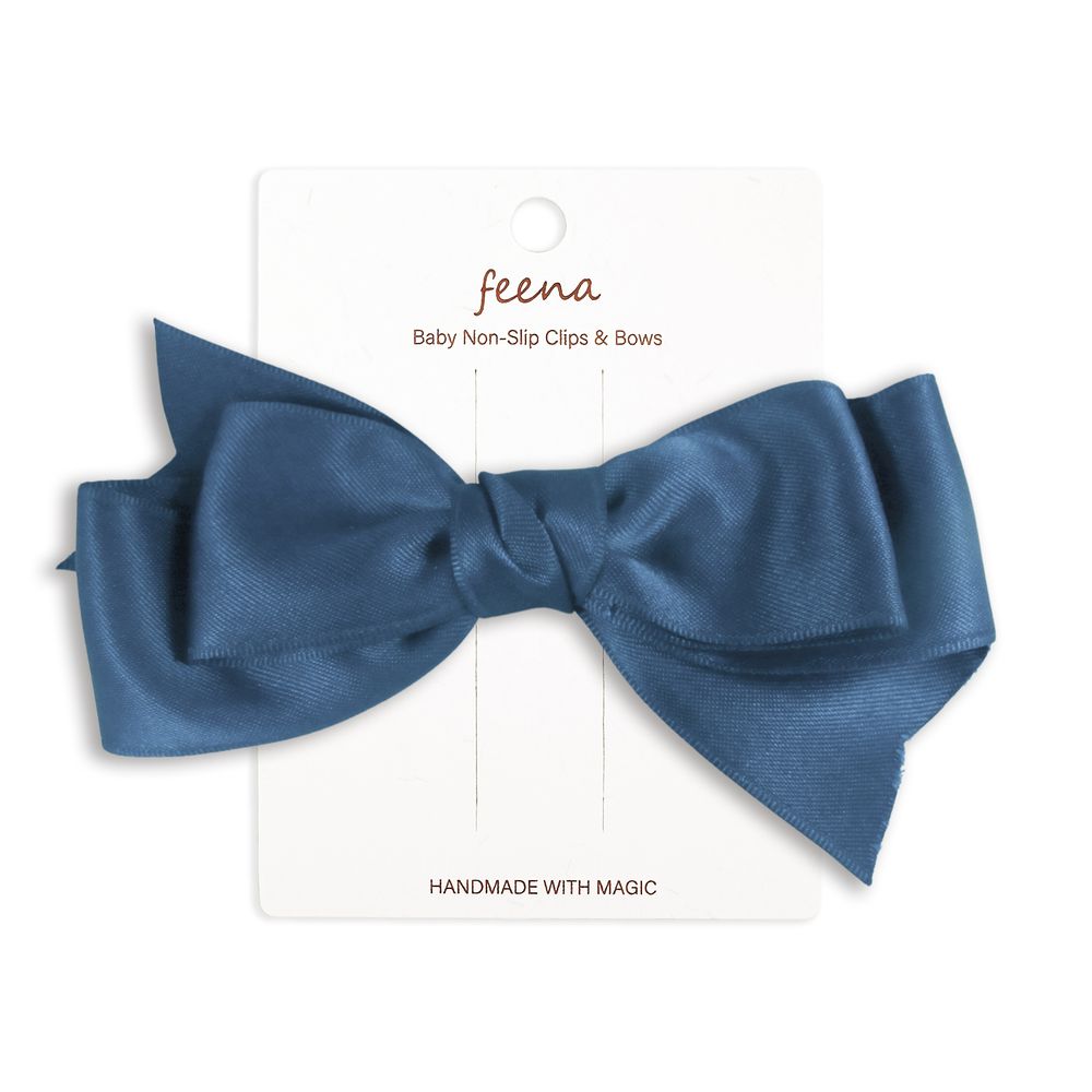 No.69蝴蝶結髮夾-藍