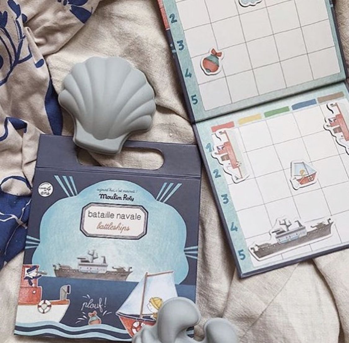 Moulin Roty - 磁鐵遊戲書-戰艦棋盤