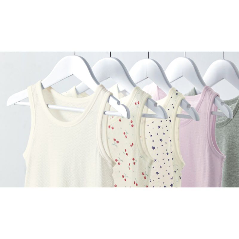 日本千趣會 - GITA 純棉涼爽洞洞背心超值三件組-白X綠X香蕉