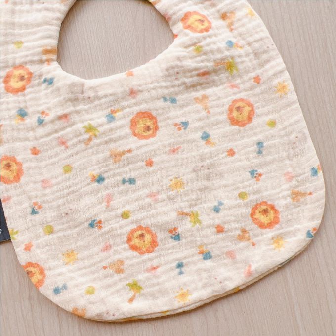 Chi-mi啾米 - 六層紗雙面手繪純棉圍兜3件組 (20.5x26.5CM)