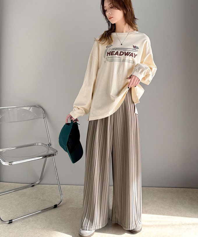 日本 Classical Elf - 羅紋長腿線條感率性寬褲-(下襬抽繩)-黑