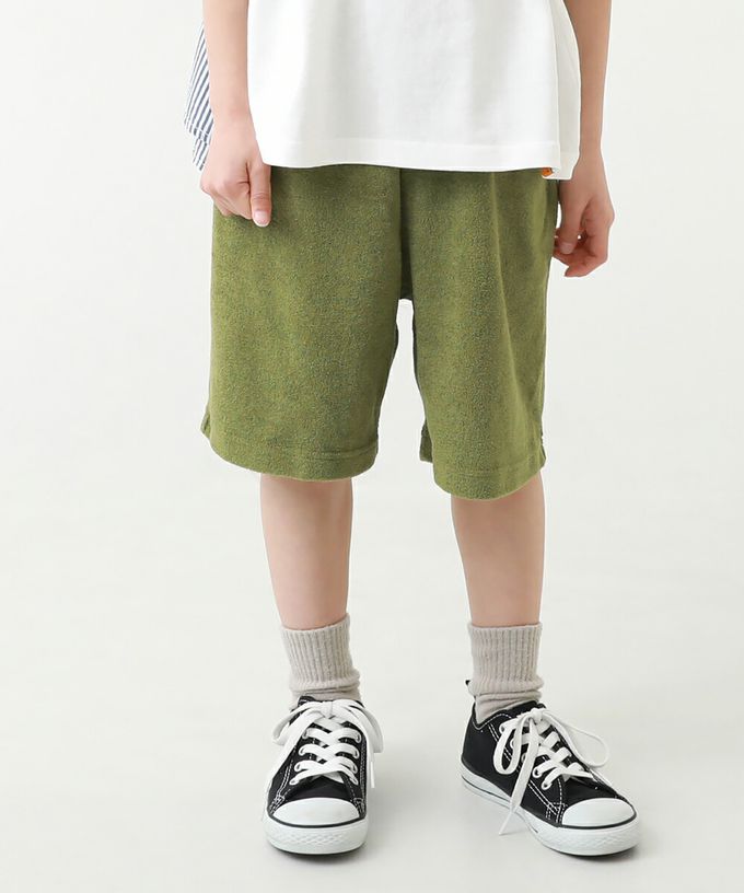 日本 devirock - 毛巾布柔軟吸汗短褲-黑