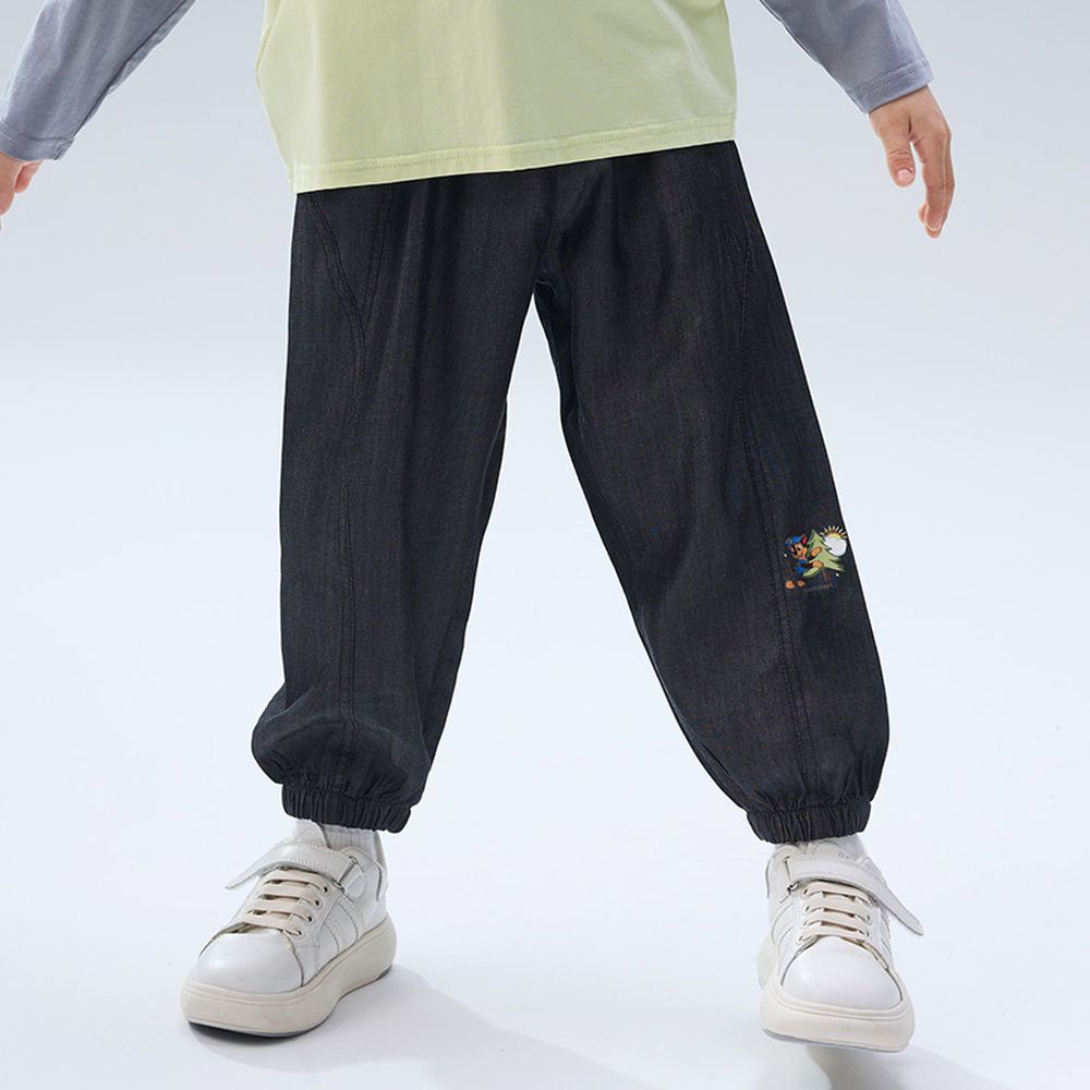 卡通汪汪隊天絲牛仔防蚊褲/空調褲-深灰