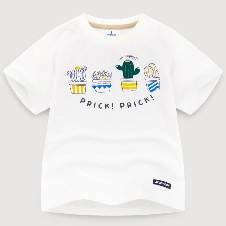 韓國 Jelispoon - 仙人掌純棉T-藍