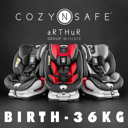 0-12歲ISOFIX/安全帶二用型汽座-英倫紅