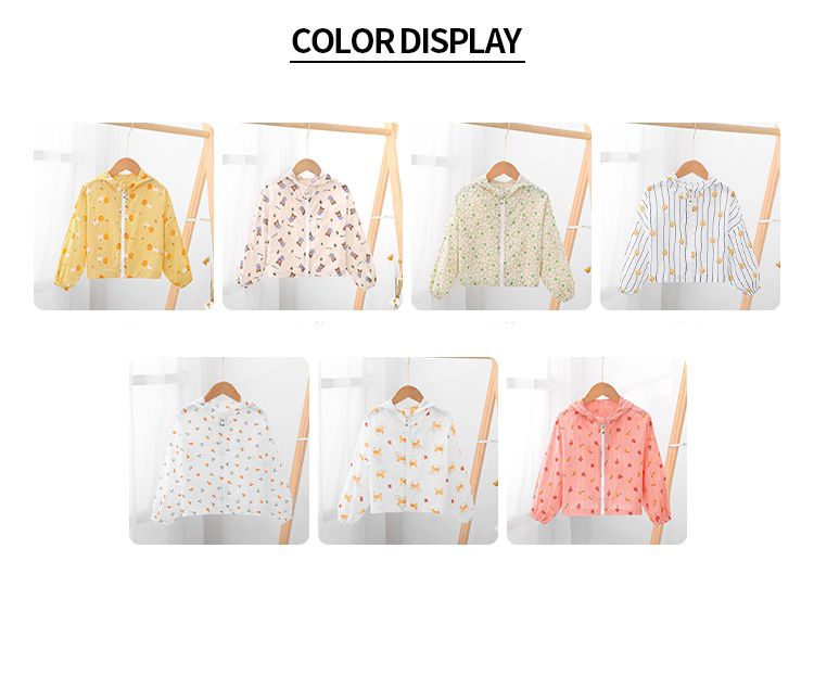 純棉連帽防曬外套-小貓-白色