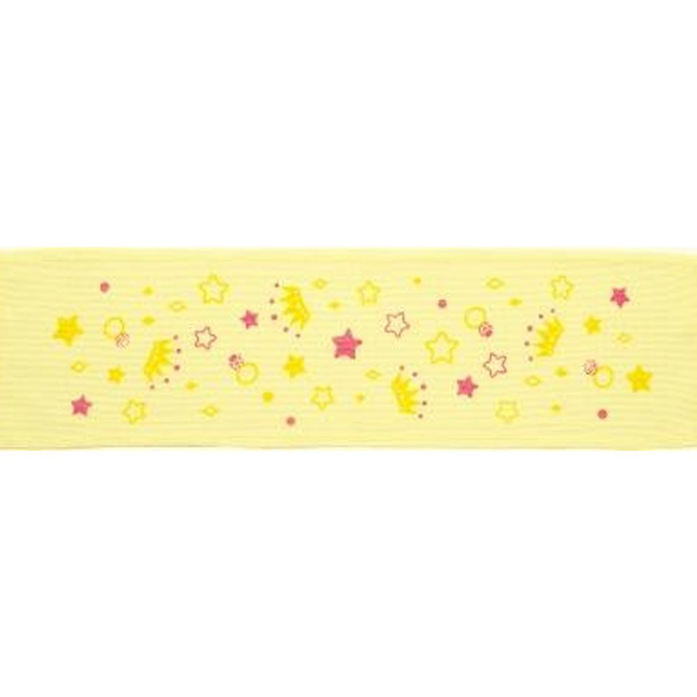 日本 MARNA - 日本製 兒童專用柔軟搓澡巾-皇冠星星-黃 (約20x83cm)