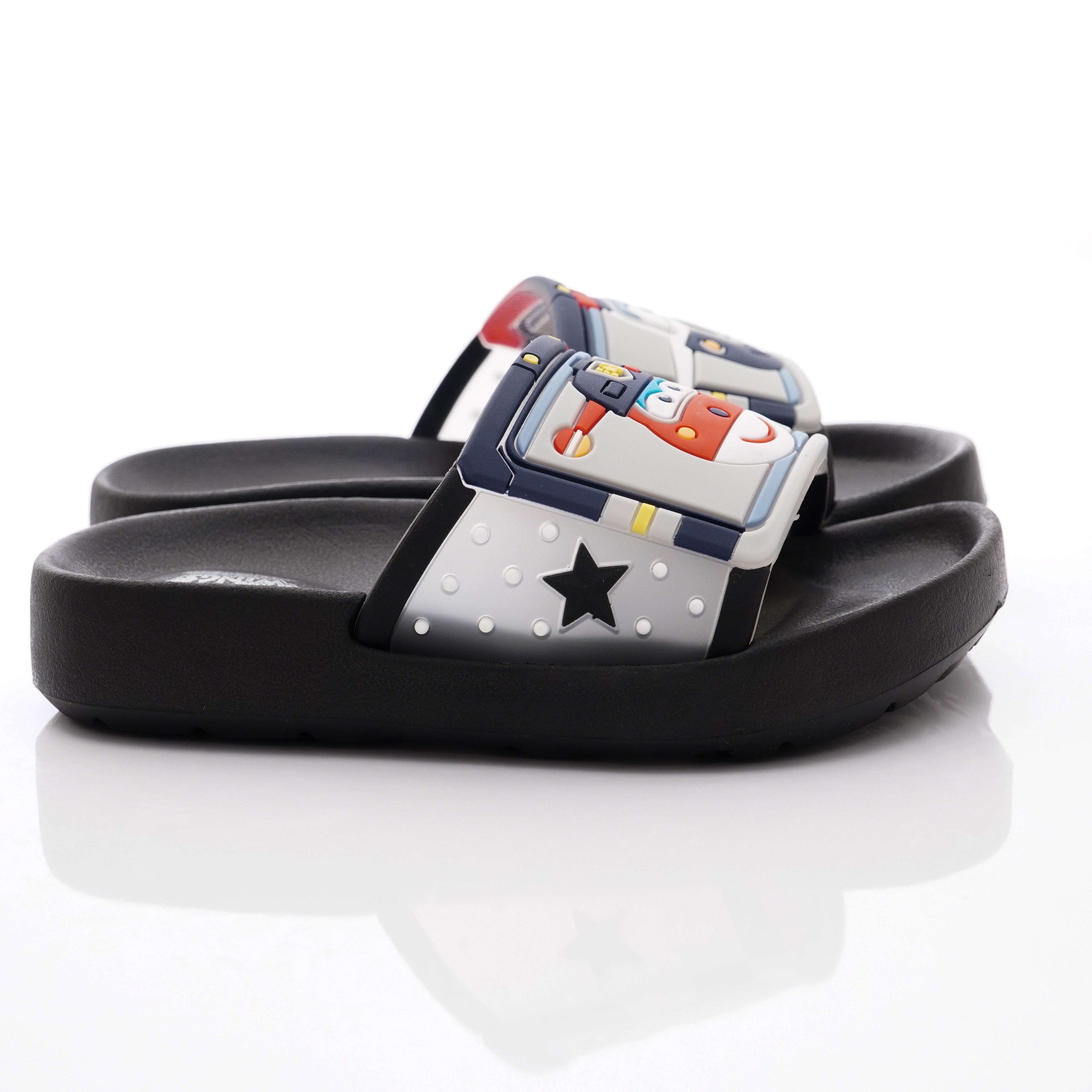 Super Wings - 超輕量休閒涼鞋/拖鞋(中小童段)-黑-S204707黑