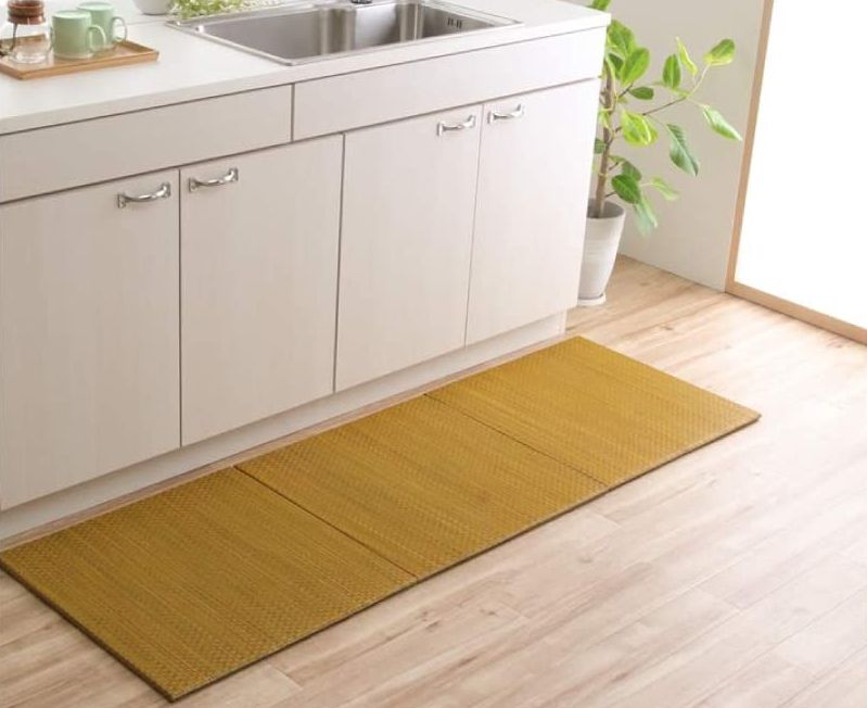 日本池彥 - 1.2cm厚 抗菌除臭濕度調節藺草地墊四片組-藍色 (每片60x60x1.2cm)